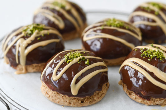 Ofenkrapfen mit Schokoladenfüllung