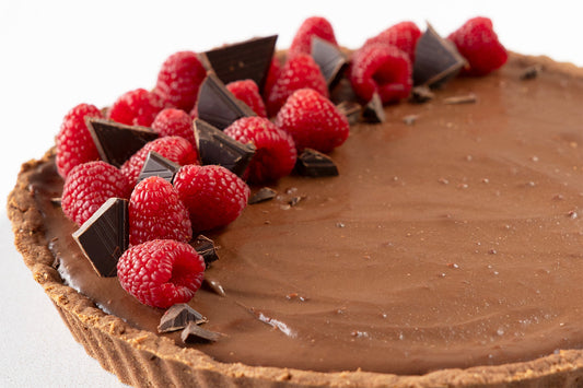 Vegane Schoko-Himbeer-Tarte