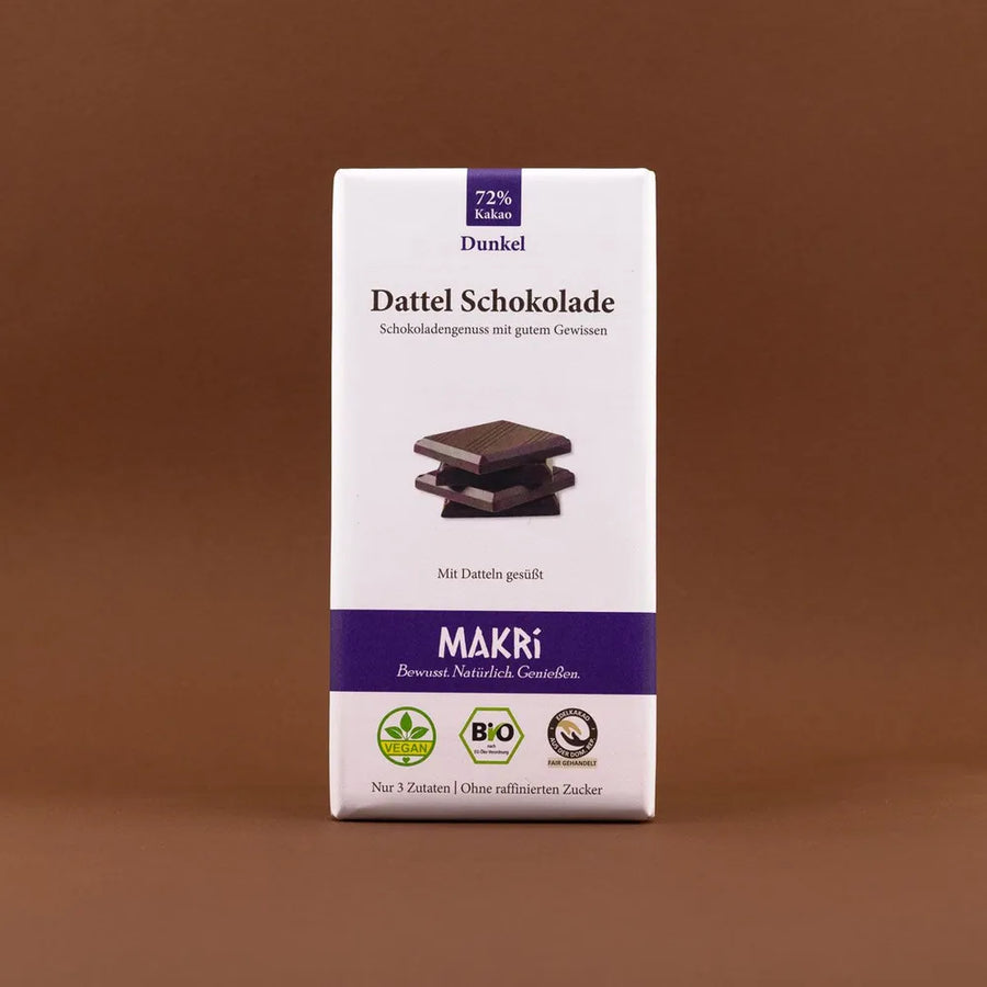 MAKRi Bio Dattel Schokolade - Dunkel 72%