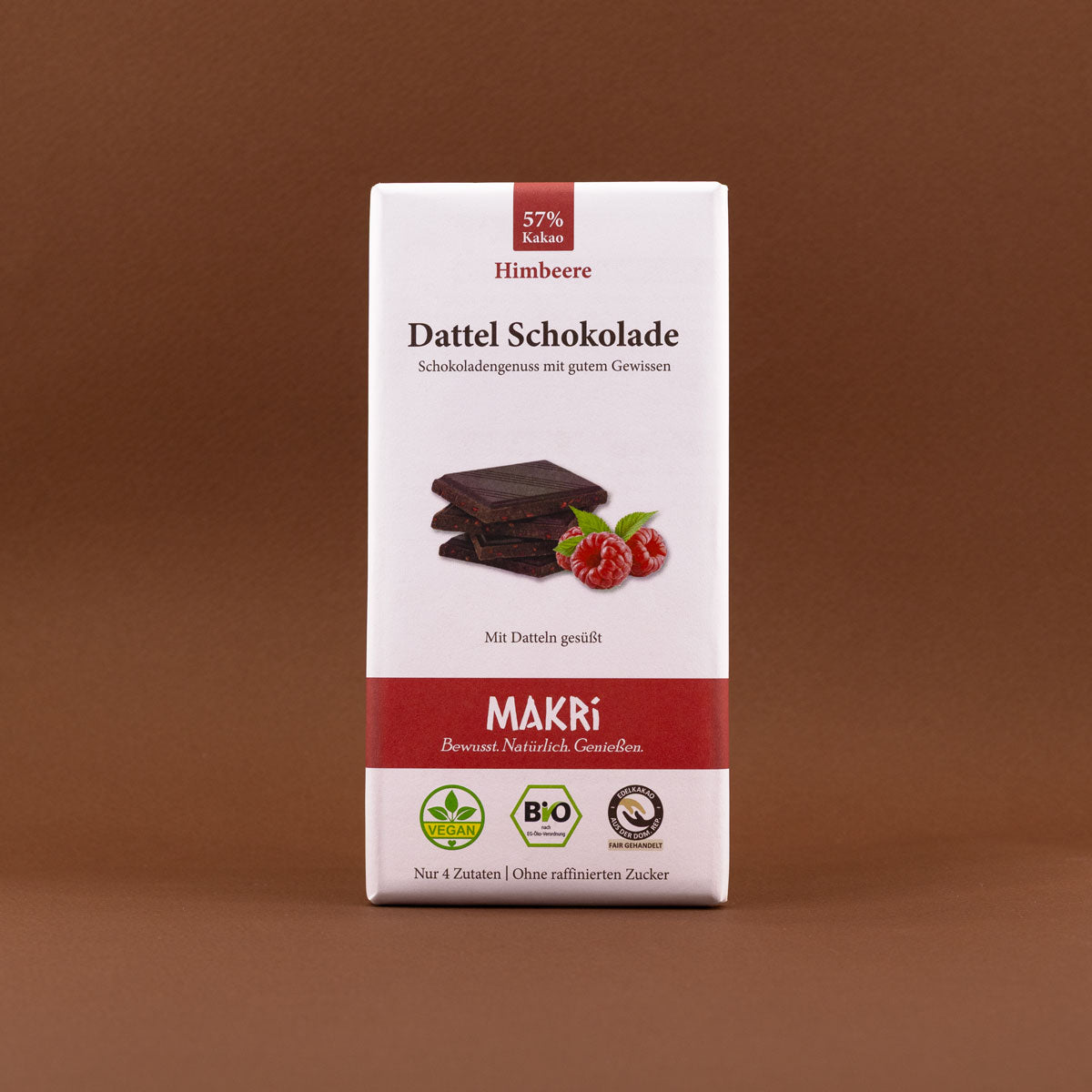 MAKRi Bio Dattel Schokolade - Himbeere 57%