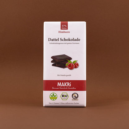 MAKRi Bio Dattel Schokolade - Himbeere 57%