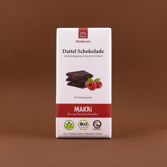 MAKRi Bio Dattel Schokolade - Himbeere 57%