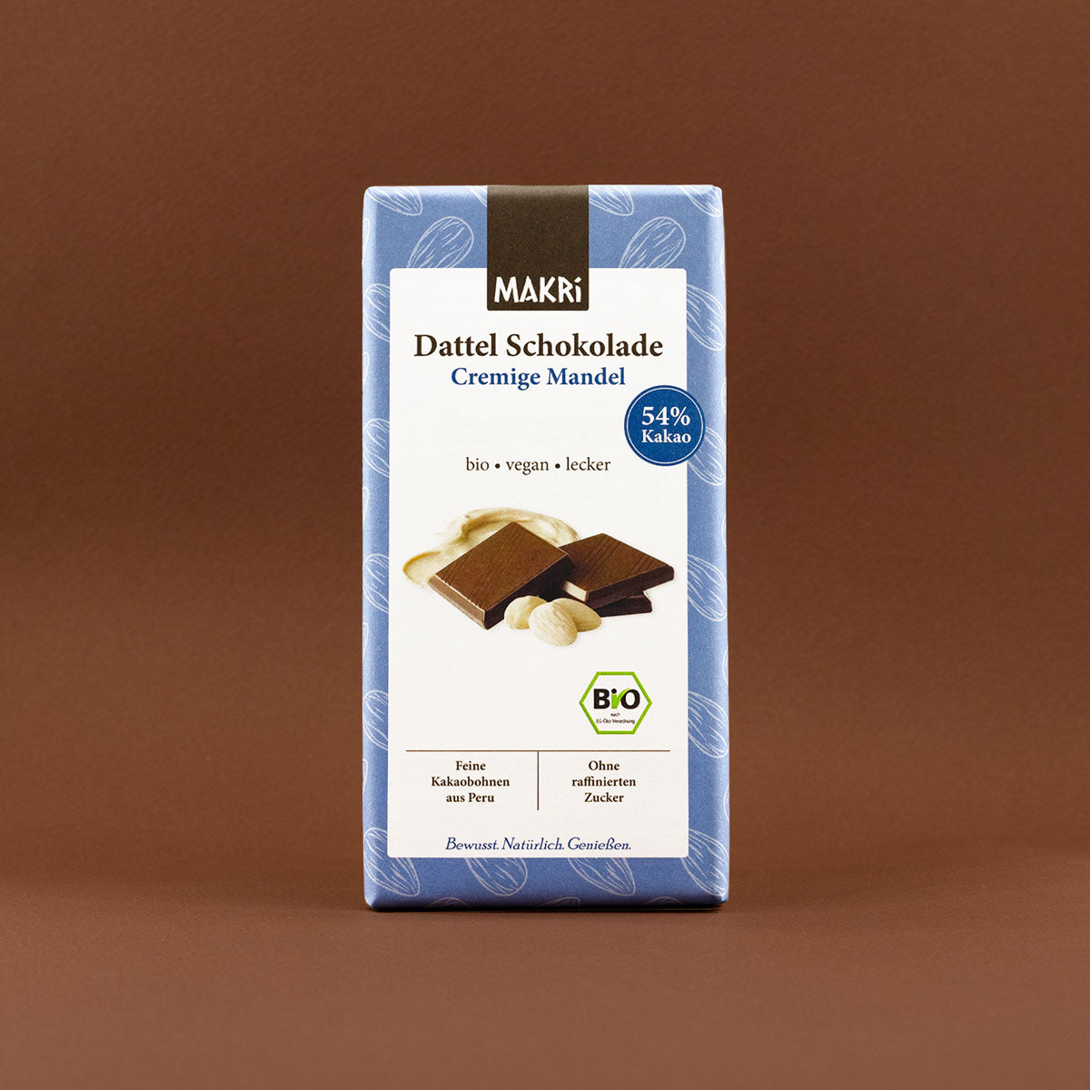 MAKRi Bio Dattel Schokolade - Cremige Mandel 54% - Peru