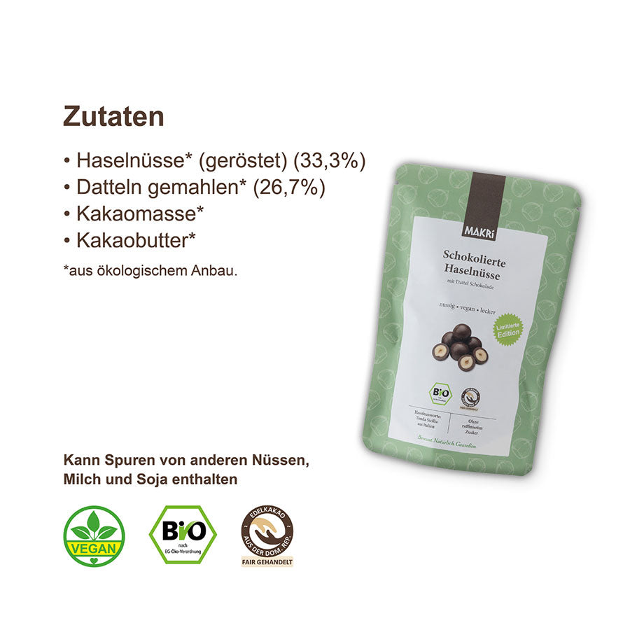 MAKRi Bio Schokolierte Haselnüsse